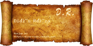 Diós Róza névjegykártya
