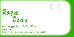 roza dios business card