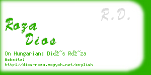 roza dios business card